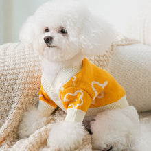 Load image into Gallery viewer, Puppy Hand-painted Flowers Couples Sweater Autumn and Winter Warm Teddy Clothes Than Bear Dress Knitted Dog Clothes XS-XL
