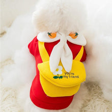 Load image into Gallery viewer, Winter Cartoon Dog Clothes Cute Bow Tie Satchel Pet Clothing for Small Dogs Puppy Cat Costumes Coat Warm Plush Sweater Chihuahua
