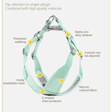 Load image into Gallery viewer, Dog Chest Reflector Strap Traction Rope Vests Dog Chains Dog Ropes collars X type Pet Collar Adjustable Soft Comfort Pet Product
