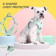 Load image into Gallery viewer, Dog Chest Reflector Strap Traction Rope Vests Dog Chains Dog Ropes collars X type Pet Collar Adjustable Soft Comfort Pet Product

