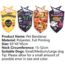 Load image into Gallery viewer, Halloween Dog Bandanas Halloween Dog Accessories Pet Dog Bandanas Scarf Small Dog Cat Puppy Bibs Pet Supplies For Small Dogs
