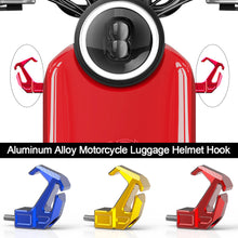 Load image into Gallery viewer, Aluminum Alloy Motorcycle Luggage Helmet Hook Mount With Double Hooks Motorbike Scooter Holder Bag Hanger Screw
