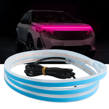 Load image into Gallery viewer, 1.5m Car Hood Lights Universal Headlight Strip Daytime Running Light DRL Decorative Lamp Bar Scan When Starting 12V Ambient Backlight

