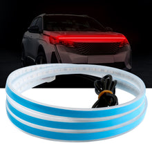 Load image into Gallery viewer, 1.5m Car Hood Lights Universal Headlight Strip Daytime Running Light DRL Decorative Lamp Bar Scan When Starting 12V Ambient Backlight
