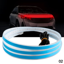 Load image into Gallery viewer, 1.5m Car Hood Lights Universal Headlight Strip Daytime Running Light DRL Decorative Lamp Bar Scan When Starting 12V Ambient Backlight

