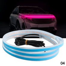 Load image into Gallery viewer, 1.5m Car Hood Lights Universal Headlight Strip Daytime Running Light DRL Decorative Lamp Bar Scan When Starting 12V Ambient Backlight
