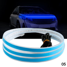 Load image into Gallery viewer, 1.5m Car Hood Lights Universal Headlight Strip Daytime Running Light DRL Decorative Lamp Bar Scan When Starting 12V Ambient Backlight
