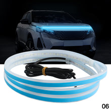 Load image into Gallery viewer, 1.5m Car Hood Lights Universal Headlight Strip Daytime Running Light DRL Decorative Lamp Bar Scan When Starting 12V Ambient Backlight
