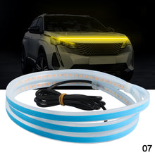 Load image into Gallery viewer, 1.5m Car Hood Lights Universal Headlight Strip Daytime Running Light DRL Decorative Lamp Bar Scan When Starting 12V Ambient Backlight
