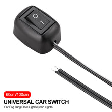 Load image into Gallery viewer, Universal Car Switch Paste Type Toggle Switch with Cable 60cm/100cm DC 12V for Fog Ring Drive Lights Neon Lights
