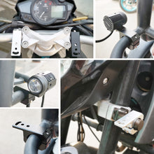 Load image into Gallery viewer, Aluminum Alloy Motorcycle Bumper Spotlight Auxiliary Lamp Bracket LED Head Light Tube Clamp Mount Kit
