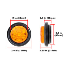 Load image into Gallery viewer, 1Pc 12V/24V Truck Side Lights Trailer Clearance Lights LED Marker Lights Round Wagon Rear Light
