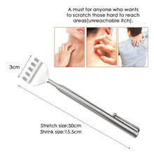 Load image into Gallery viewer, Portable Scratch Itch Massager Adjustable Extendable Stainless Steel Back Scraper Backbone Scratch Massage Itch Scratch Massage
