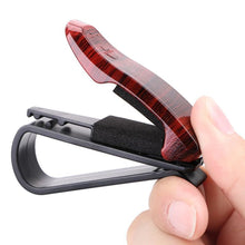 Load image into Gallery viewer, Car Accessories Sunglasses Eyeglasses Glasses Wood Grain Holder Auto Fastener Glasses Case Atuo Ticket Clip
