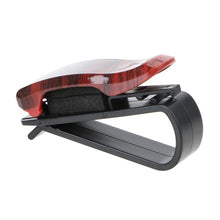 Load image into Gallery viewer, Car Accessories Sunglasses Eyeglasses Glasses Wood Grain Holder Auto Fastener Glasses Case Atuo Ticket Clip
