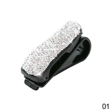 Load image into Gallery viewer, Car Clip Sun Visor Glasses Bracket Bill Clip Portable Sunglasses Rhinestone Diamond Decoration Eyeglasses Interior Supplies
