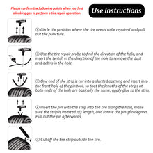 Load image into Gallery viewer, Car Tire Repair Tools Kit with Rubber Strips Truck Motorcycle Car Tubeless Tyre Puncture Studding Plug Set Car Tire Cement Tool
