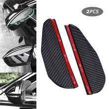 Load image into Gallery viewer, 1Pair PVC Car Side Rear View Mirror Sticker Rain Eyebrow Visor Carbon Fiber Look Sun Shade Weather Shield Cover Auto Accessories
