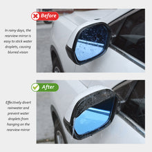 Load image into Gallery viewer, 1Pair PVC Car Side Rear View Mirror Sticker Rain Eyebrow Visor Carbon Fiber Look Sun Shade Weather Shield Cover Auto Accessories
