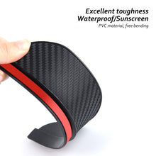Load image into Gallery viewer, 1Pair PVC Car Side Rear View Mirror Sticker Rain Eyebrow Visor Carbon Fiber Look Sun Shade Weather Shield Cover Auto Accessories
