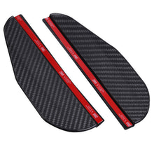 Load image into Gallery viewer, 1Pair PVC Car Side Rear View Mirror Sticker Rain Eyebrow Visor Carbon Fiber Look Sun Shade Weather Shield Cover Auto Accessories
