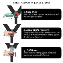 Load image into Gallery viewer, Portable Baby Child Car Seat Belt Unbuckled With Keychain Premium Unbuckle Release Car Seat Safe Key Unlock tool Accessories
