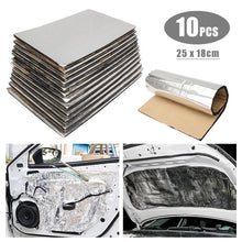 Load image into Gallery viewer, 10Pcs Car Sound Deadener Heat Insulation Mat Hood Engine Firewall Heat Mat Sound Proofing Insulation Audio Noise Insulator Foam

