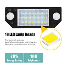 Load image into Gallery viewer, 2Pc Car License Plate Lights 12V LED White Number Lamps Plate Light Tail Signal Lamp Assembly For Ford Focus 2MK2 2003-2008 C-MAX

