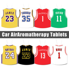 Load image into Gallery viewer, Basketball Uniform Celebrity Clothes Hanging Car Solid Perfume Papers Car Interior Decoration Air Freshener Mirror Car Ornaments
