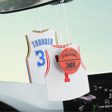 Load image into Gallery viewer, Basketball Uniform Celebrity Clothes Hanging Car Solid Perfume Papers Car Interior Decoration Air Freshener Mirror Car Ornaments
