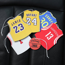 Load image into Gallery viewer, Basketball Uniform Celebrity Clothes Hanging Car Solid Perfume Papers Car Interior Decoration Air Freshener Mirror Car Ornaments
