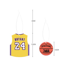 Load image into Gallery viewer, Basketball Uniform Celebrity Clothes Hanging Car Solid Perfume Papers Car Interior Decoration Air Freshener Mirror Car Ornaments
