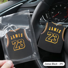 Load image into Gallery viewer, Basketball Uniform Celebrity Clothes Hanging Car Solid Perfume Papers Car Interior Decoration Air Freshener Mirror Car Ornaments
