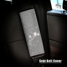 Load image into Gallery viewer, Car Styling Rhinestones Crystal Car Seat Belt Cover Shoulder Pads Car Shifter Gear Hand Brake Covers Auto Interior Accessories
