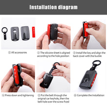 Load image into Gallery viewer, Carbon Fiber Car Remote Key Case Cover Shell For Mazda 3 Alexa CX-30 CX30 CX5 CX 5 CX-5 CX8 CX9 CX4 2019 2020 Protector Holder Keyless
