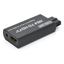 Load image into Gallery viewer, Game Console to HDMI-compatible Converter Adapter Plug-and-Play for N64/SNES/NGC HDMI-compatible Adapter with 3.5mm Audio Output

