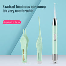 Load image into Gallery viewer, Rechargeable USB Children Luminous Earpick Visible Ear Spoon Ear Wax Removal Tool Ear Cleaning Care
