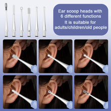 Load image into Gallery viewer, Rechargeable Children Luminous Earpick Visible Ear Spoon Silicone Soft Head Ear Spoon Ear Wax Removal Tool Ear Cleaning Care
