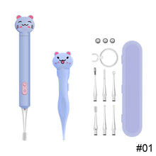 Load image into Gallery viewer, Rechargeable Children Luminous Earpick Visible Ear Spoon Silicone Soft Head Ear Spoon Ear Wax Removal Tool Ear Cleaning Care
