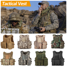 Load image into Gallery viewer, 600D Tactical Vest Mens Military Hunting Vest Field Battle Airsoft Molle Oxford Waistcoat Combat Assault Plate Carrier Vest
