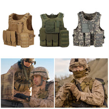Load image into Gallery viewer, 600D Tactical Vest Mens Military Hunting Vest Field Battle Airsoft Molle Oxford Waistcoat Combat Assault Plate Carrier Vest
