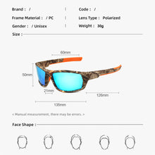 Load image into Gallery viewer, Men Women Camouflage Sport Fishing Glasses Rayed Sun glasses Goggles Outdoor Polarized Sunglasses
