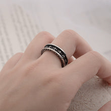 Load image into Gallery viewer, 6MM Punk Fashion Rings for Women Men Retro Hip-Hop Personality Ring Engraved Retro Hipster Ring Hollow Cross Rings
