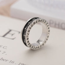 Load image into Gallery viewer, 6MM Punk Fashion Rings for Women Men Retro Hip-Hop Personality Ring Engraved Retro Hipster Ring Hollow Cross Rings

