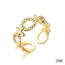 Load image into Gallery viewer, Retro Punk Opening Finger Rings Steampunk Hip Hop Personality Finger Party Jewelry Men Women Rings
