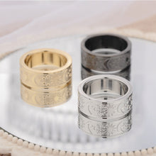 Load image into Gallery viewer, Titanium Steel Cast Star-moon Sun Couple de-stress Lucky Ring Friends Party Jewelry
