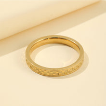 Load image into Gallery viewer, Fashion Stainless Steel Ring Love Lattice Couple Gold Couple Jewelry Anniversary Valentine's Day Gifts
