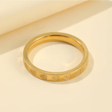 Load image into Gallery viewer, Fashion Stainless Steel Ring Love Lattice Couple Gold Couple Jewelry Anniversary Valentine's Day Gifts

