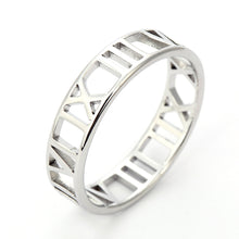 Load image into Gallery viewer, Roman Numerals Stainless Steel Ring For Women Men Classic Rose Gold Color Casual Couple Rings Jewelry Gift
