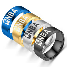 Load image into Gallery viewer, Stainless Steel NBA Circle Ring Jewelry Lovers Man Women Fashion Fine Smooth Popular Titanium Ring Jewelry Accessorie Wedding
